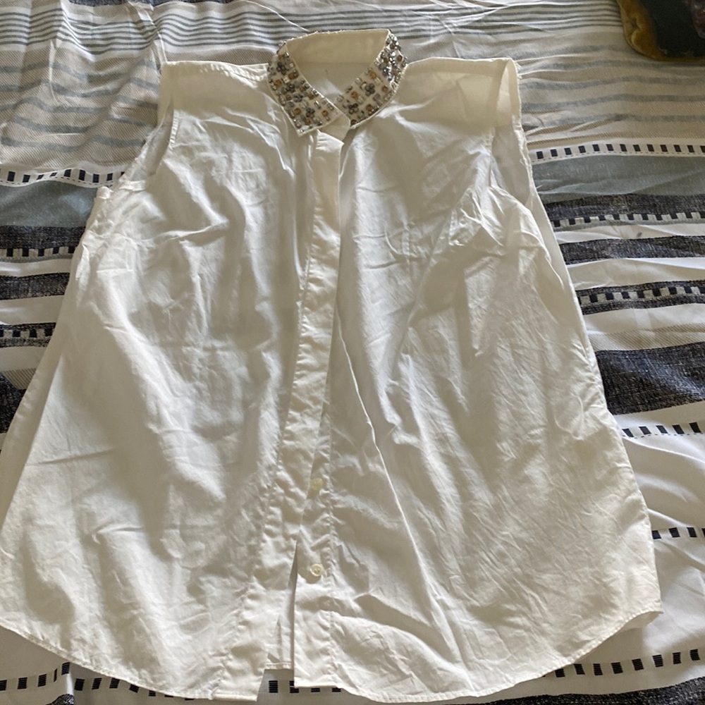 J Crew Button Down Shirt w/bling